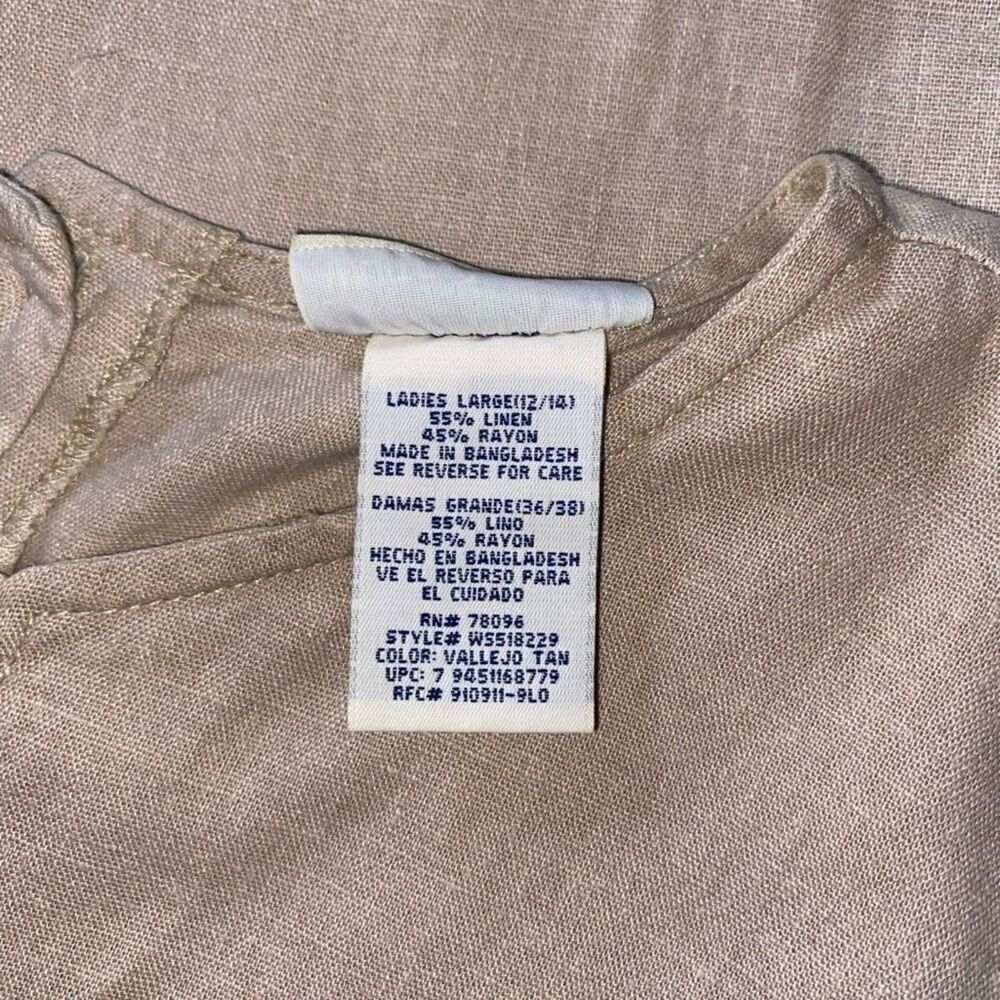 White Stag Tan Shift Dress Women's Large - Picture 7 of 7
